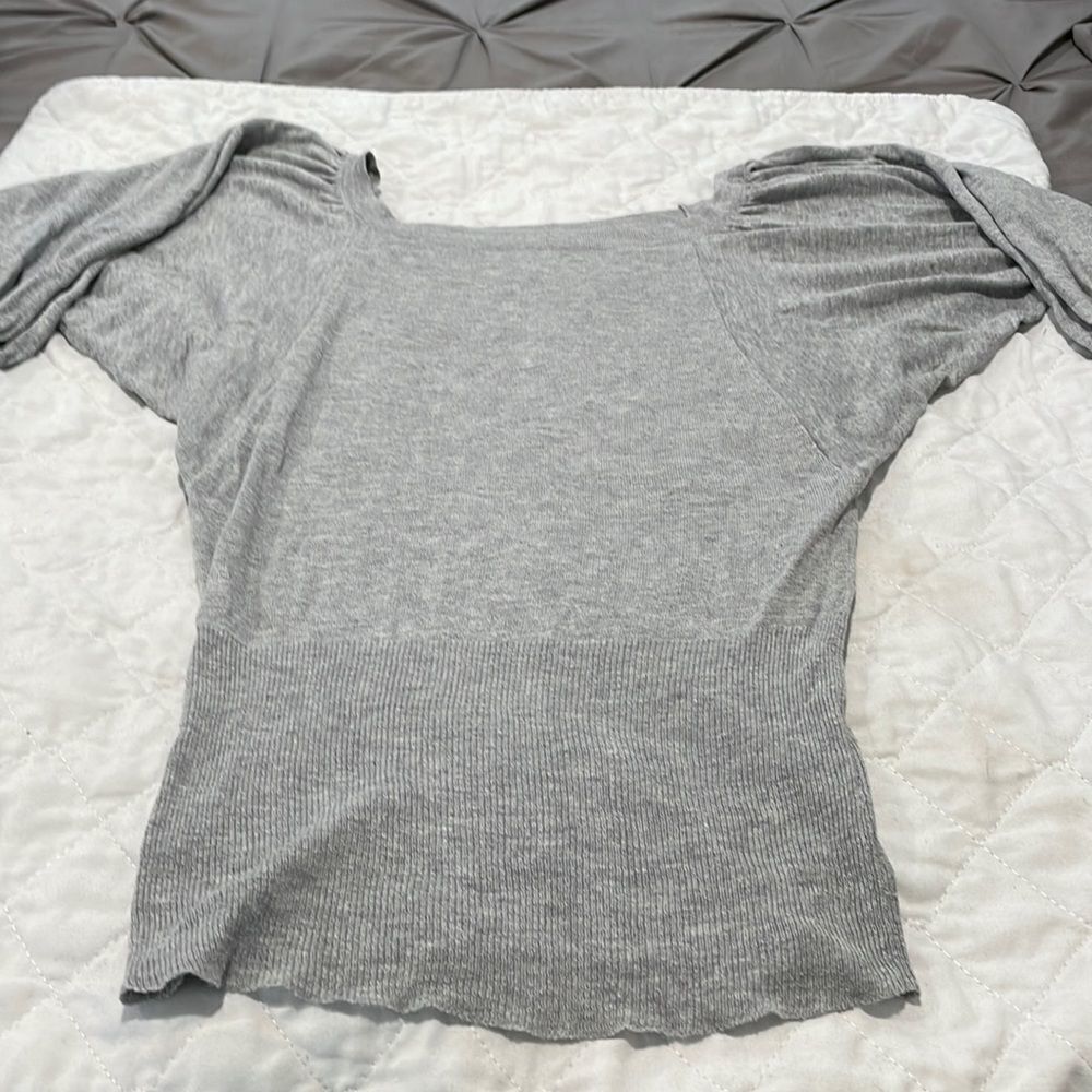 Unique top long sleeve top gray by urban behavior size medium
